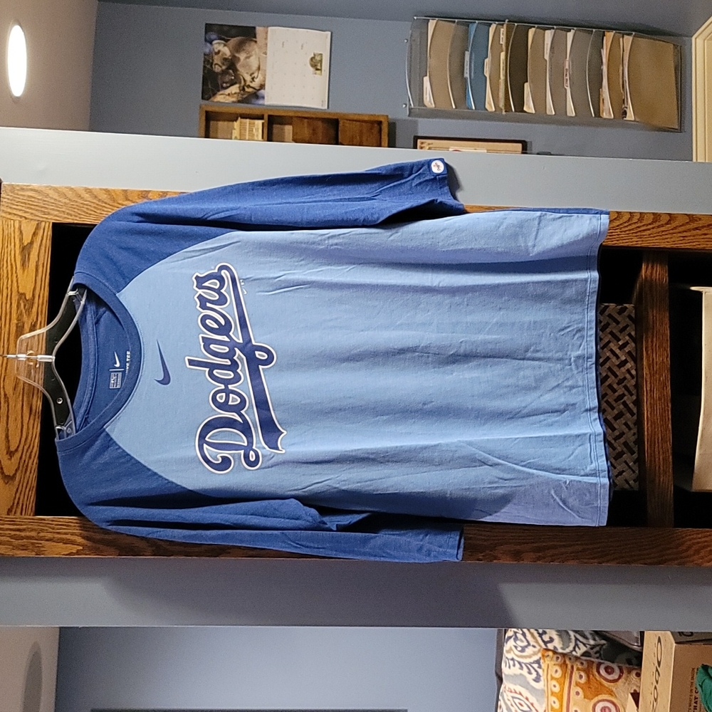 Dodgers Men's 3/4 Sleeve Blue T-Shirt